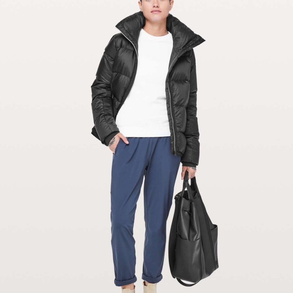 Lululemon Cloudscape Goose Down Puffer Jacket Lightweight Black Size 6